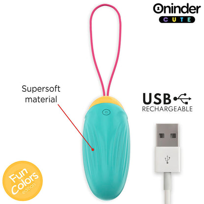 ONINDER CUTE - LOVE PLEASURE VIBRERANDE ÄGG - ROterande SILIKONÄdelstenar - GRATIS GLOBAL APP