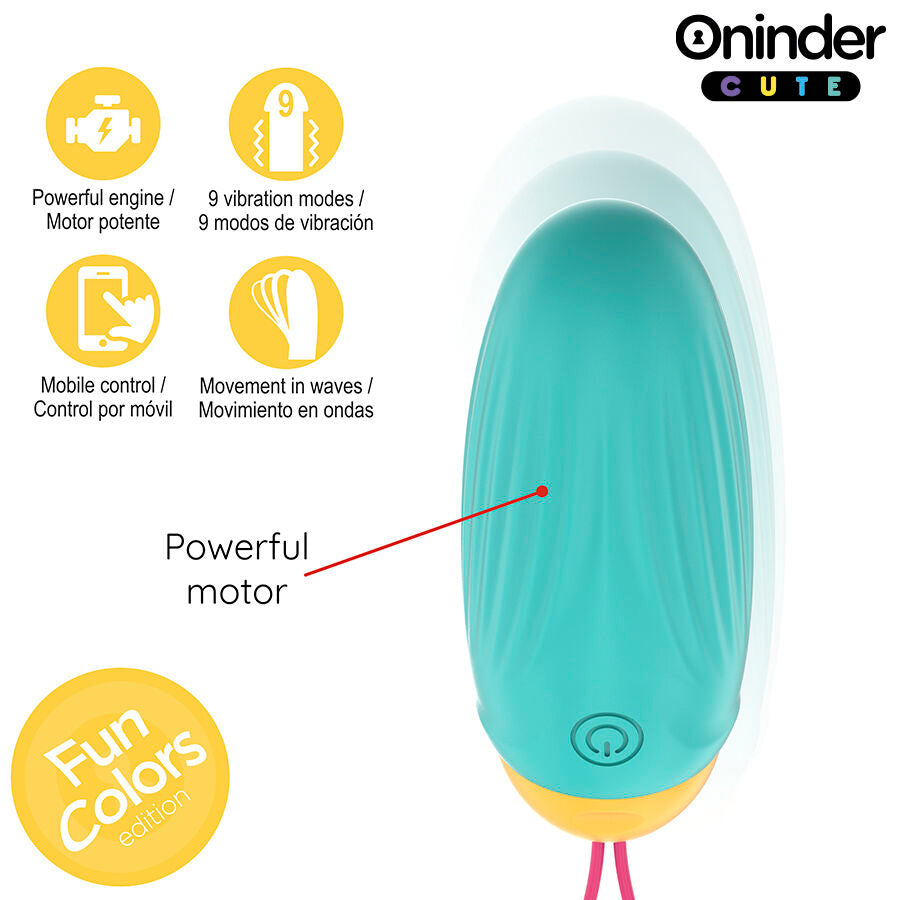 ONINDER CUTE - LOVE PLEASURE VIBRERANDE ÄGG - ROterande SILIKONÄdelstenar - GRATIS GLOBAL APP