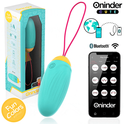 ONINDER CUTE - LOVE PLEASURE VIBRERANDE ÄGG - ROterande SILIKONÄdelstenar - GRATIS GLOBAL APP