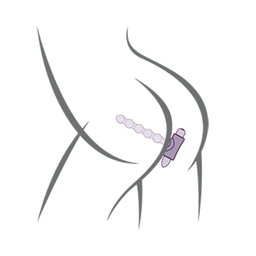 ROCKS-OFF - PETITE SENSATIONS PEARLS ANALPLUGG VIBRATOR SVART