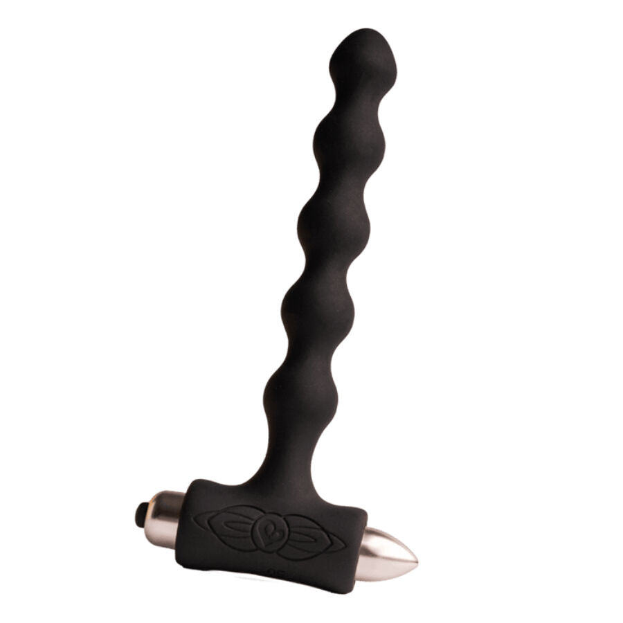 ROCKS-OFF - PETITE SENSATIONS PEARLS ANALPLUGG VIBRATOR SVART