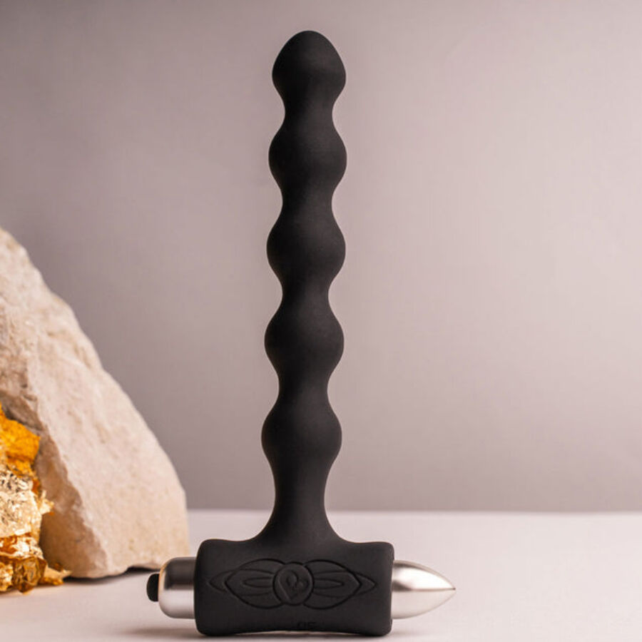 ROCKS-OFF - PETITE SENSATIONS PEARLS ANALPLUGG VIBRATOR SVART