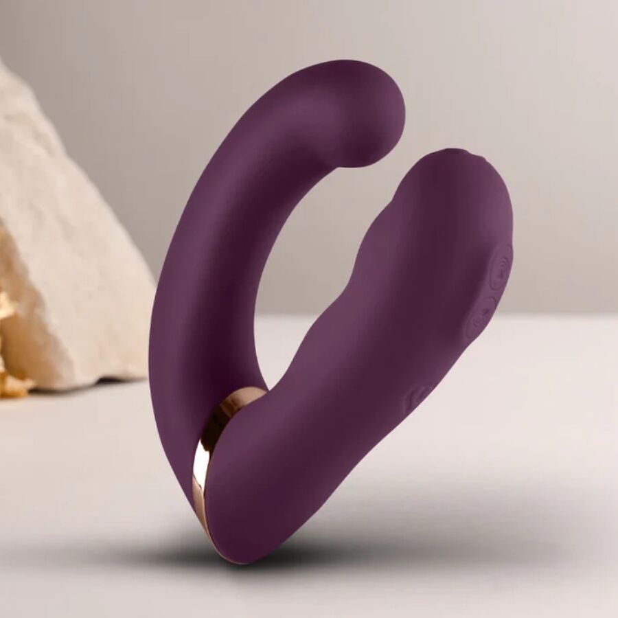ROCKS-OFF - GEMINI DUBBEL VIBRATOR G-PUNKTS KLITORISSTIMULATOR LILA