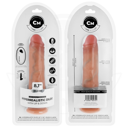 COCK MILLER - HYPERREALISTISK DILDO MED SUGKOPP OCH VIBRATIONSFUNKTION MED FJÄRRKONTROLL 20,5 CM