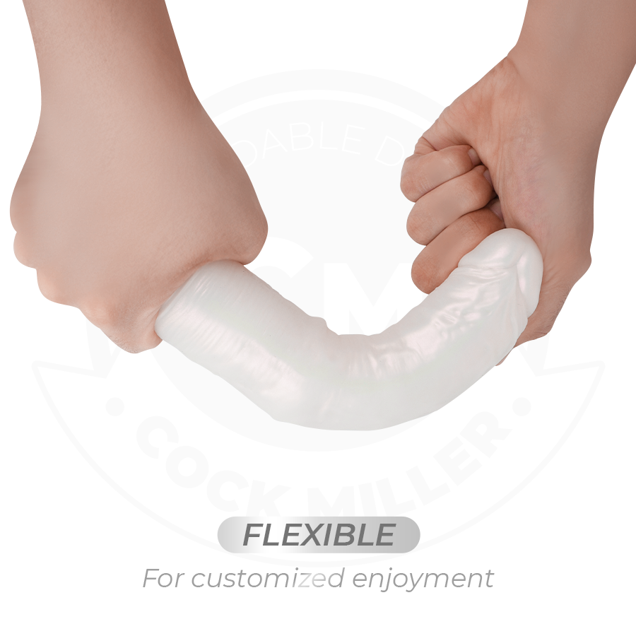COCK MILLER - DILDO MED SUGPROPP, LJUS OCH VIBRATION MED FJÄRRKONTROLL VIT 19,5 CM