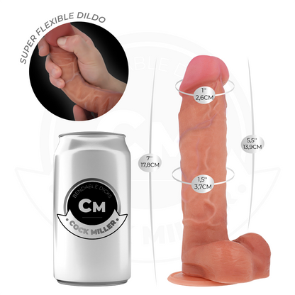 COCK MILLER – HYPERREALISTISK LEDAD DILDO 17,8 CM