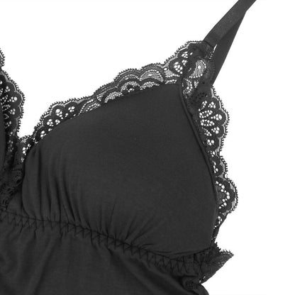 SUBBLIME - SVART BLOMMIG SPETS-TEDDY S/M