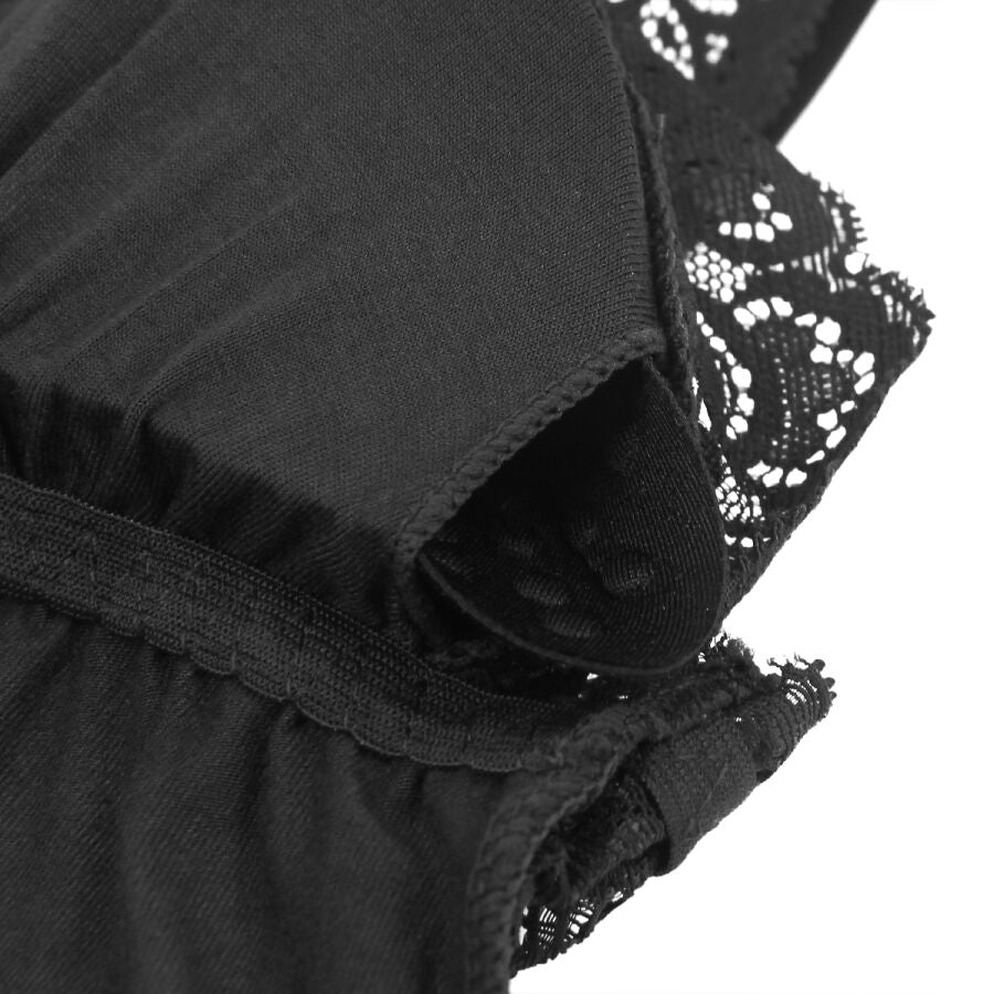 SUBBLIME - SVART BLOMMIG SPETS-TEDDY S/M