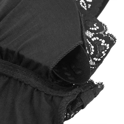 SUBBLIME - SVART BLOMMIG SPETS-TEDDY S/M