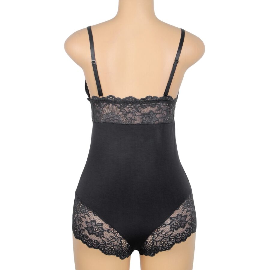 SUBBLIME - SVART BLOMMIG SPETS-TEDDY S/M