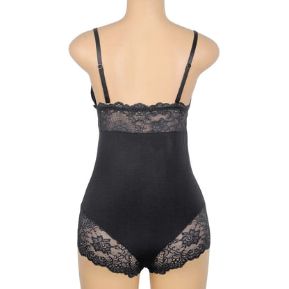 SUBBLIME - SVART BLOMMIG SPETS-TEDDY S/M