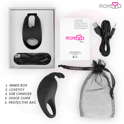 MORESSA - BRAD PREMIUM SILICONE RECHARGEABLE BLACK - Kink&Play