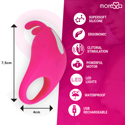 MORESSA - BRAD PREMIUM SILICONE RECHARGEABLE PINK - Kink&Play