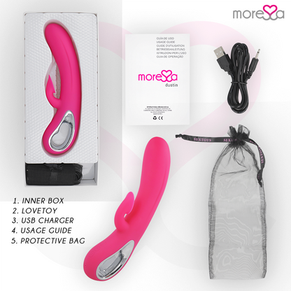 MORESSA - DUSTIN CLITORIAL STIMULATING WAVES AND POWERFUL VIBRATION PREMIUM SILICONE RECHARGEABLE - Kink&Play