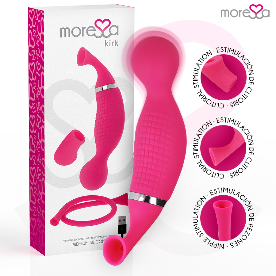 MORESSA - KIRK DUO STIMULATING WAVES + RECHARGEABLE PREMIUM SILICONE MULTI-FUNCTION MASSAGER - Kink&Play