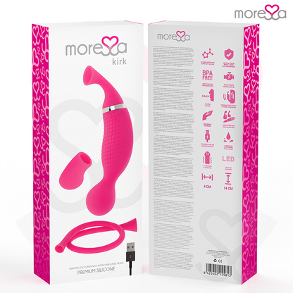 MORESSA - KIRK DUO STIMULATING WAVES + RECHARGEABLE PREMIUM SILICONE MULTI-FUNCTION MASSAGER - Kink&Play