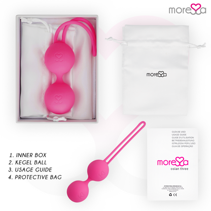 MORESSA - OSIAN THREE PREMIUM SILICONE PINK - Kink&Play