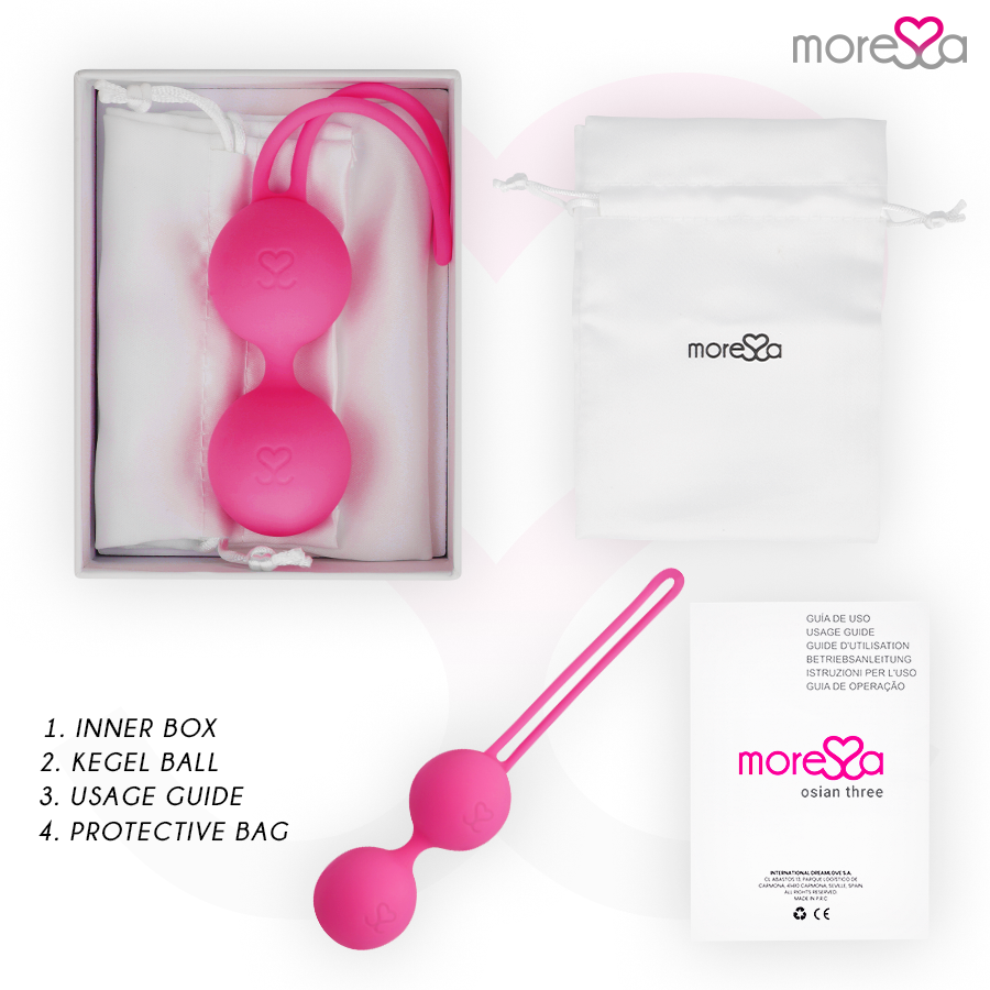MORESSA - OSIAN THREE PREMIUM SILICONE PINK - Kink&Play