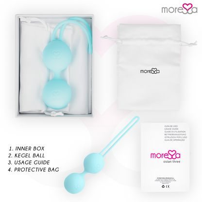 MORESSA - OSIAN THREE PREMIUM TURQUOISE SILICONE - Kink&Play
