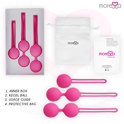MORESSA - OSIAN SET PREMIUM SILICONE PINK (Osian One - 51 g | Osian Two - 101 g | Osian Three 85 g) - Kink&Play