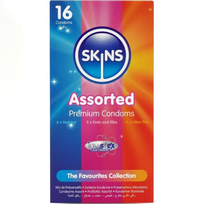 SKINS - BLANDADE PREMIUMKONDOMER PAKET 16