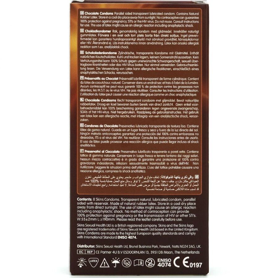 SKINS - CHOKLADKONDOMER PREMIUM 8-PACK
