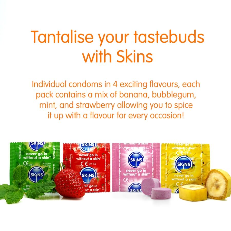 SKINS - MULTI FLAVORS PREMIUM KONDOMFÖRPACKNING 4