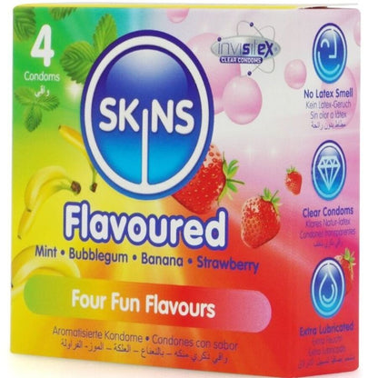 SKINS - MULTI FLAVORS PREMIUM KONDOMFÖRPACKNING 4