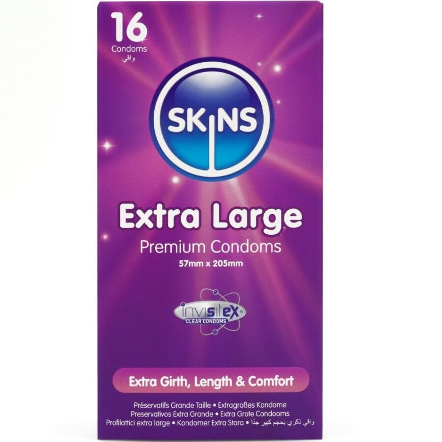 SKINS - EXTRA STORA PREMIUMKONDOMER FÖRPACKNING 16