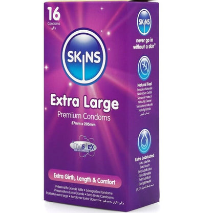 SKINS - EXTRA STORA PREMIUMKONDOMER FÖRPACKNING 16