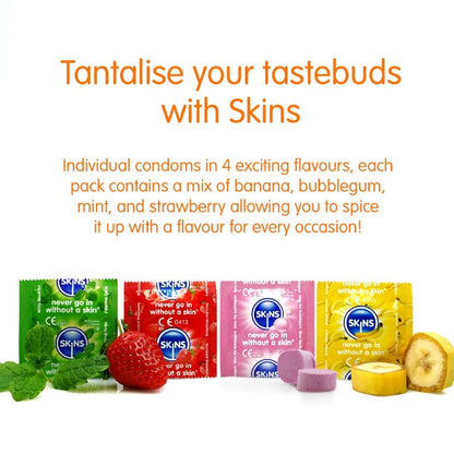 SKINS - KONDOMER MED FLERA SMAKER, PREMIUM, 8-PACK