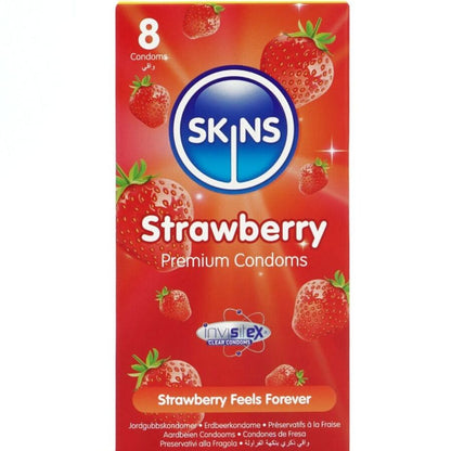 SKINS - STRAWBERRY PREMIUM KONDOMER PACK 8