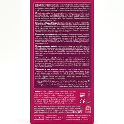 SKINS - PRICKIGA & RÄFFLADE PREMIUMKONDOMER FÖRPACKNING 16