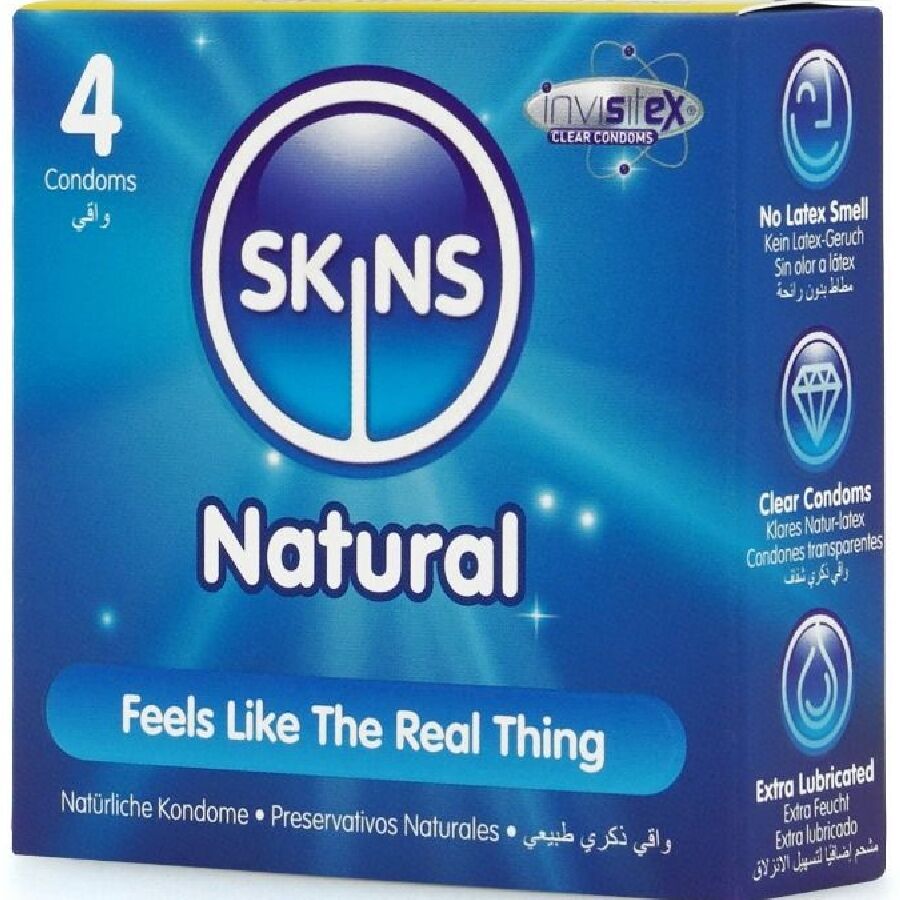SKINS - NATURLIGA PREMIUMKONDOMER FÖRP. 4