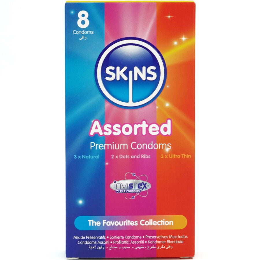 SKINS - BLANDADE PREMIUMKONDOMER FÖRPACKNING 8