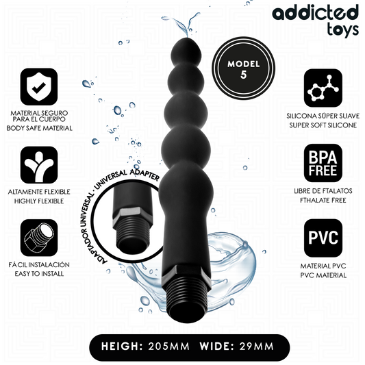 ADDICTED TOYS - ANAL CLEANER WITH UNIVERSAL ADAPTER MODEL 5