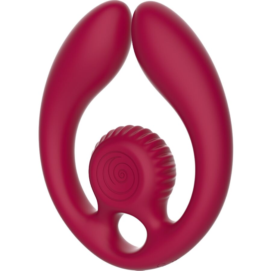 SNAIL VIBE – GIZI DUO PARSTIMULATOR FJÄRRKONTROLL VINRÖD
