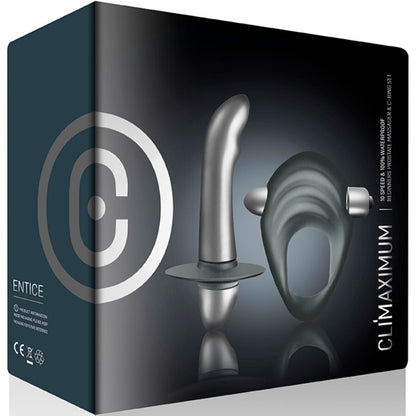CLIMAXIMUM - ENTICE KIT KUKRING + PROSTATAVIBRATOR FÖR NYBÖRJARE