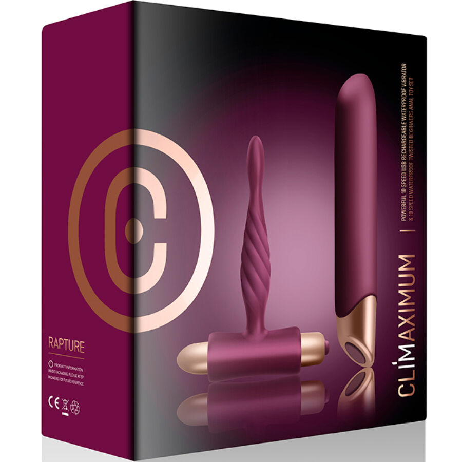 CLIMAXIMUM - RAPTURE KIT VIBRATOR CLASSIC + ANALPLUG FÖR NYBÖRJARE