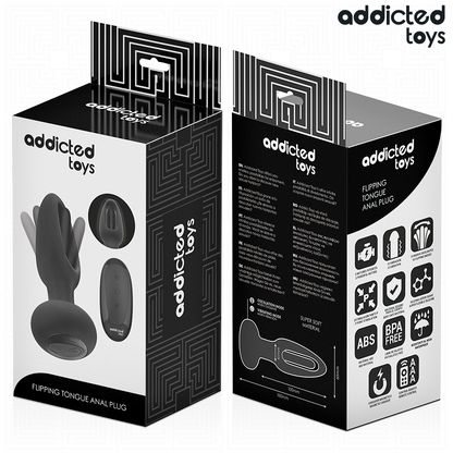 ADDICTED TOYS - ANAL PLUG WITH VIBRATING TONGUE AND REMOTE CONTROL