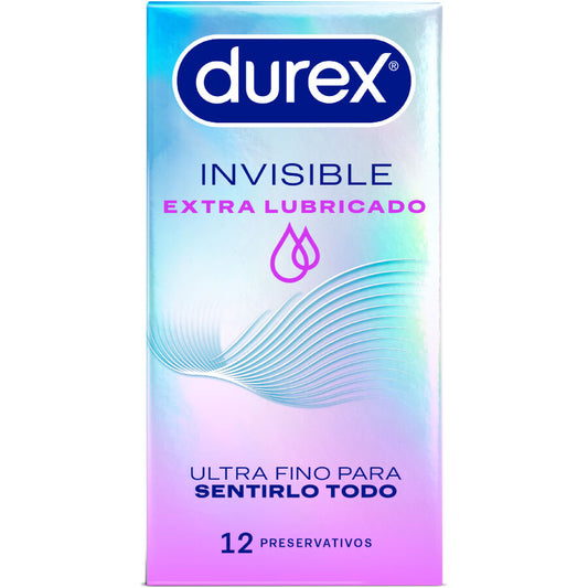 DUREX - EXTRA SMÖRJANDE OSYNLIGA KONDOMER 12 ENHETER