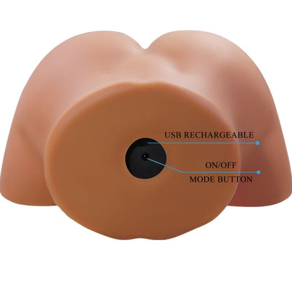 CRAZY BULL - ILANA REALISTISK KLITORISSTIMULERANDE VIBRATOR OCH SUGPROPP MED LJUD 6,8 KG