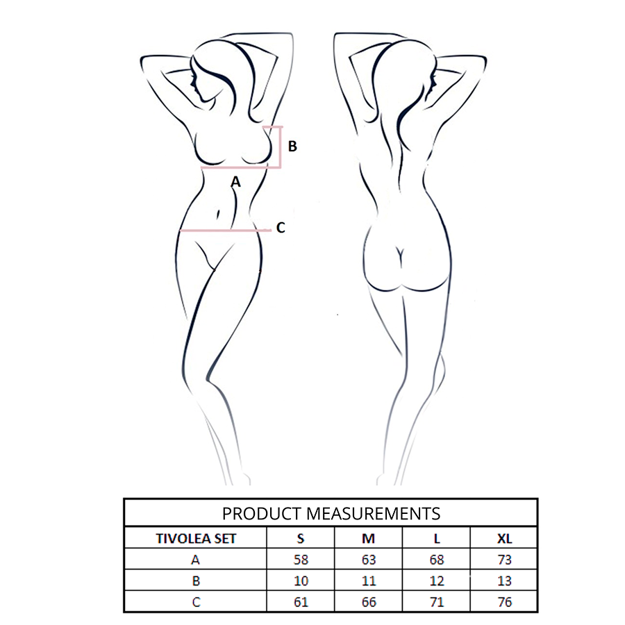 PASSION - TIVOLEA BH + TANGA SET VIOLET S/M