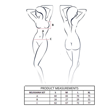 PASSION - BELISSANA BH + TANGA SET VIT S/M