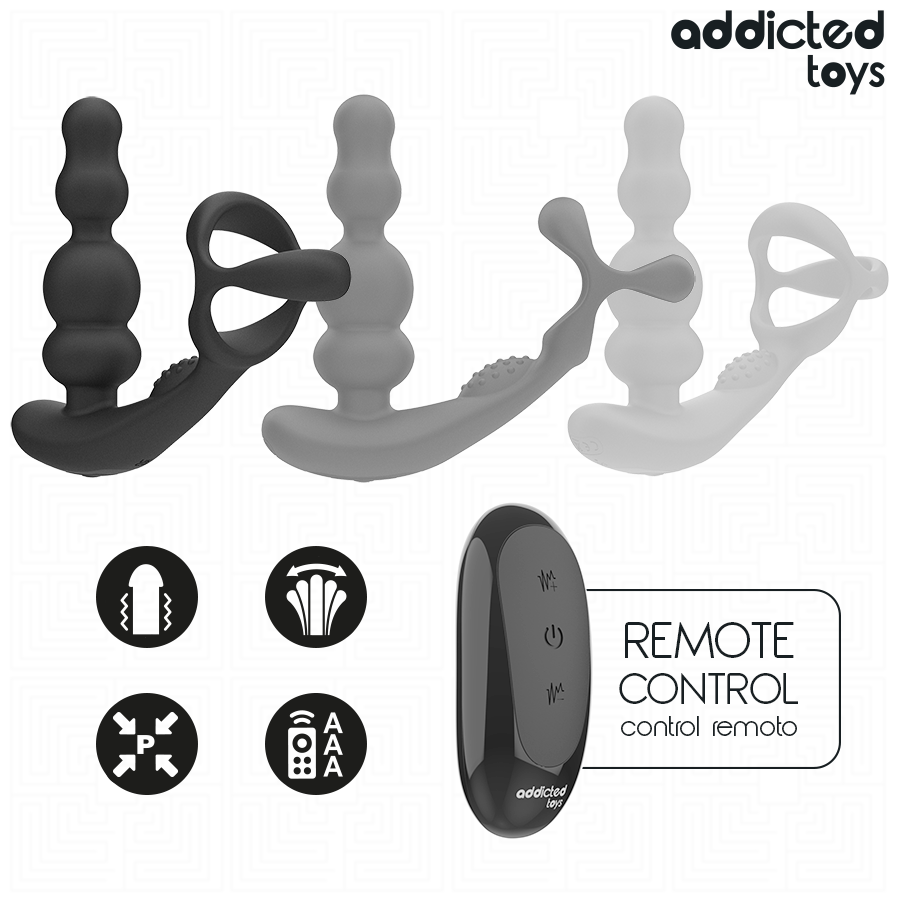ADDICTED TOYS - ROTERANDE PROSTATAMASSAGER FJÄRRKONTROLL