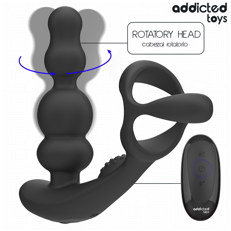 ADDICTED TOYS - ROTERANDE PROSTATAMASSAGER FJÄRRKONTROLL