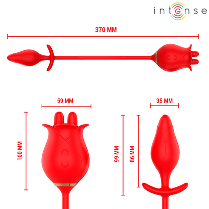 INTENSE - MELANIE DUBBEL KLITORISSTIMULATOR MED SICK-SACK-TUNGA