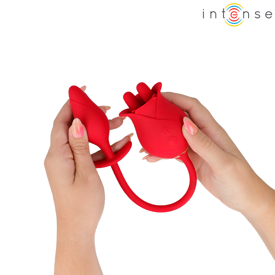 INTENSE - MELANIE DUBBEL KLITORISSTIMULATOR MED SICK-SACK-TUNGA