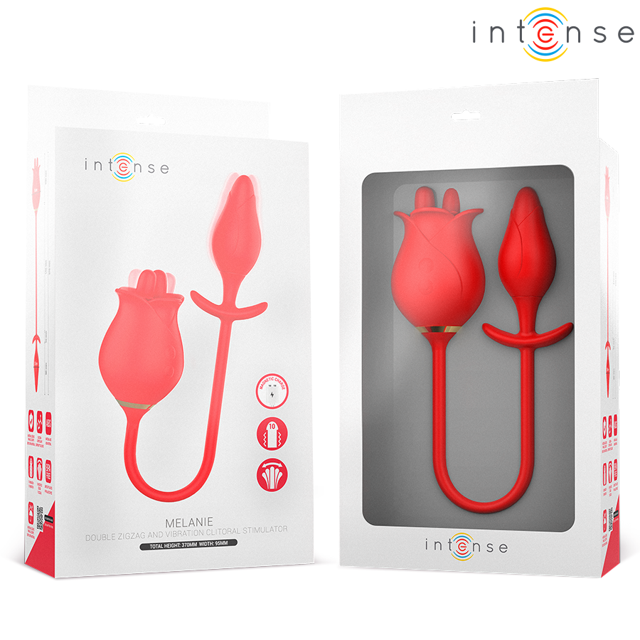 INTENSE - MELANIE DUBBEL KLITORISSTIMULATOR MED SICK-SACK-TUNGA