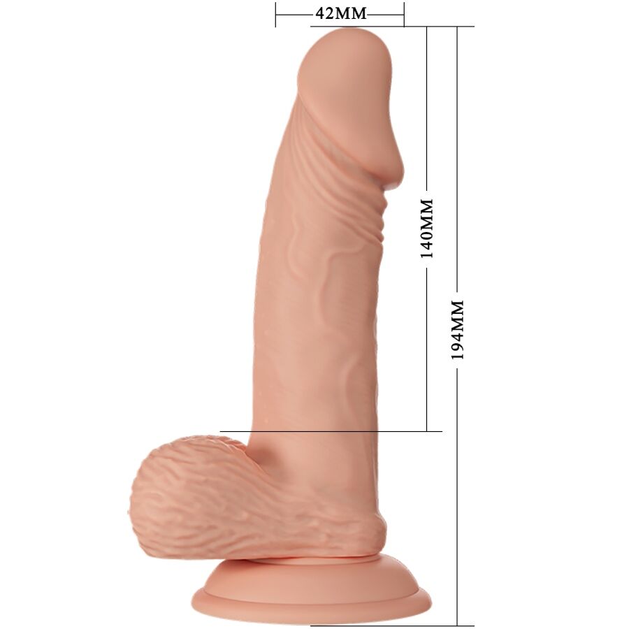 BAILE - BEAUTIFUL ENCOUNTER ZEBULON FLEXIBEL REALISTISK DILDO 19,4 CM NATURLIG